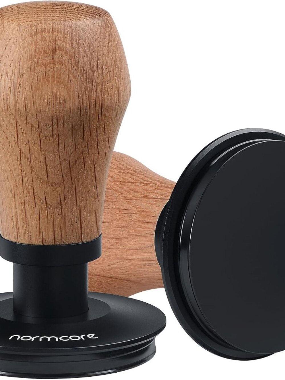Normcore 58.5mm Titanium PVD Tamper V4 - Oak Handle